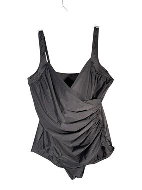 Mircaclesuit Sanibel Black Rouched Swimsuit Slimming 22W